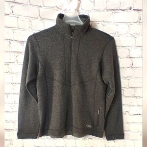 Outdoor Research Women's Wool Blend Chracoal Grey Half Zip Pullover M